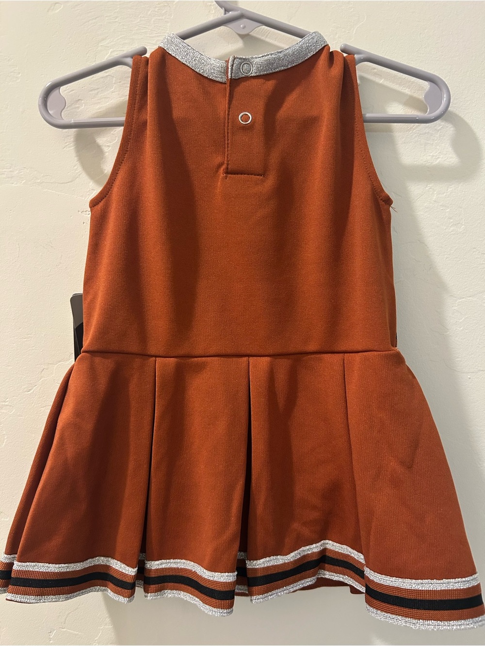 Colosseum Toddler Cheer Dress - Rust Orange, Black & Silver - Picture 5 of 6